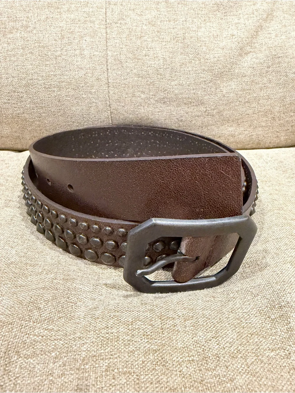Nine west boho studded leather belt large Western Festival